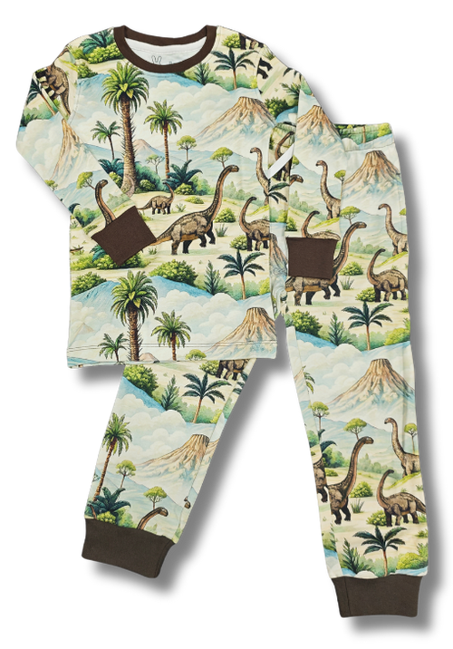 100% Organic Cotton - Dinosaur Cord Set